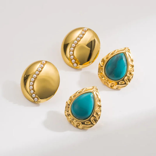 Aretes Gota Turquesa