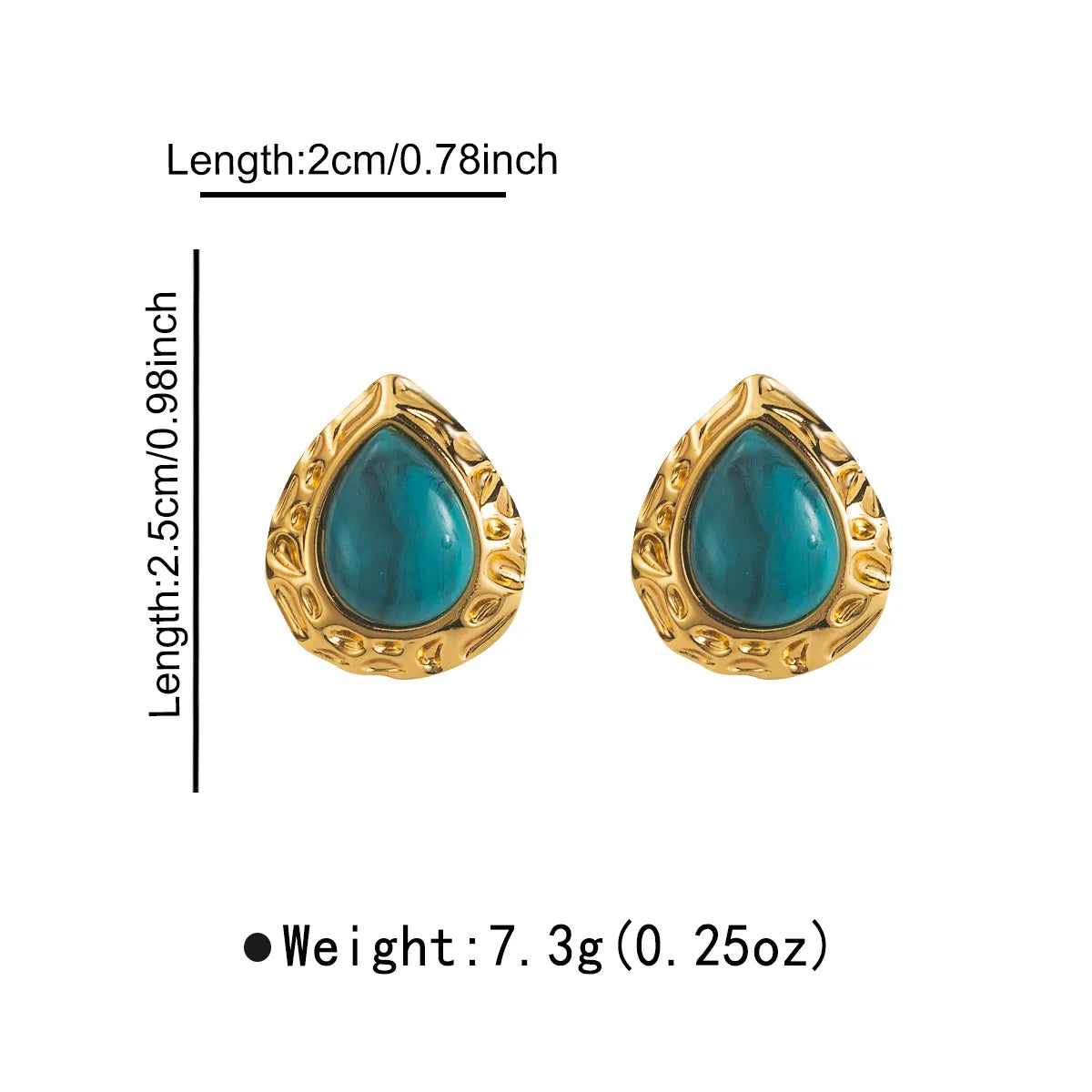 Aretes Gota Turquesa