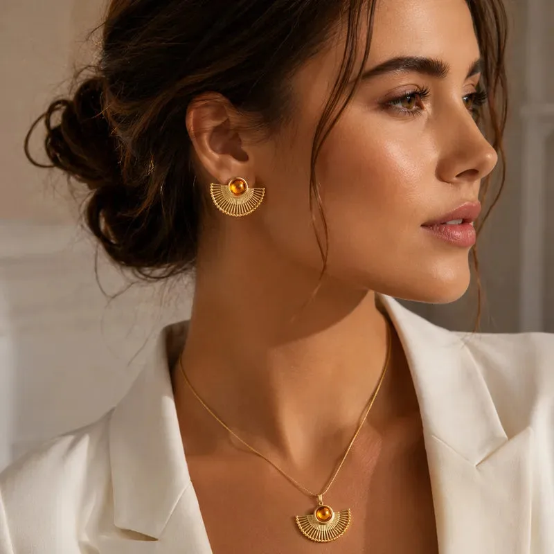 Set de collar y aretes Acero 813
